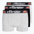 Ellesse Grillo men's boxer shorts 3 pairs black/grey/white