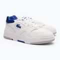 Lacoste men's shoes 47SMA0061 white / blue 8