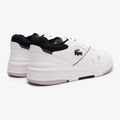 Men's Lacoste Lineshot Contrasted Collar Leather white/black shoes 10