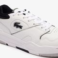 Men's Lacoste Lineshot Contrasted Collar Leather white/black shoes 13