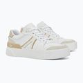 Lacoste women's shoes L002 Evo Monograms white / light brown 8