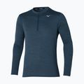 Men's Mizuno Impulse Core Half Zip blue wing teal running longsleeve