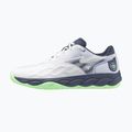 Men's tennis shoes Mizuno Wave Enforce Court CC white/ vintage indigo/ neo mint