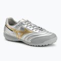 Men's football boots Mizuno Morelia Sala Pro TF galaxy silver/gold/gold