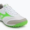 Men's football boots Mizuno Morelia Sala Elite TF white/neon green/galaxy silver 7