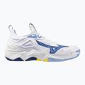 Mizuno Wave Momentum 3 volleyball shoes white/bellwether blue/bel air blue 8