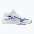 Mizuno Thunder Blade Z Mid volleyball shoes white/bellwether blue/bel air blue