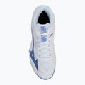 Mizuno Thunder Blade Z Mid volleyball shoes white/bellwether blue/bel air blue 5