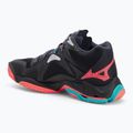 Volleyball shoes Mizuno Wave Lightning Z8 Mid black/neon flame/peacock blue 3