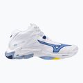 Mizuno Wave Lightning Z8 Mid volleyball shoes white/bellwether blue/bel air blue 8