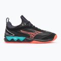 Volleyball shoes Mizuno Wave Luminous 3 black/neon flame/peacock blue 2