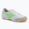 Men's football boots Mizuno Morelia Sala Pro IN white/neon green/galaxy silver