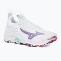 Mizuno Wave Momentum 3 volleyball shoes white/violet indigo/camellia rose