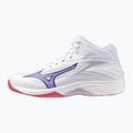 Women's volleyball shoes Mizuno Thunder Blade Z Mid white/violet indigo/camellaros 8