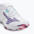 Women's volleyball shoes Mizuno Wave Lightning Z8 white/violet indigo/camelliaros 7