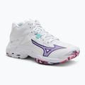 Women’s volleyball shoes Mizuno Wave Lightning Z8 Mid white/violet indigo/camelliaros