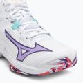 Women’s volleyball shoes Mizuno Wave Lightning Z8 Mid white/violet indigo/camelliaros 7