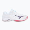 Mizuno Wave Voltage 2 volleyball shoes white/violet indigo/camellia rose 2