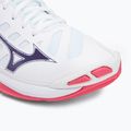Mizuno Wave Voltage 2 volleyball shoes white/violet indigo/camellia rose 7