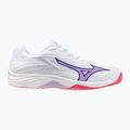 Children's volleyball shoes Mizuno Lightning Star Z7 white/violet indigo/camellia rose