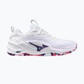 Handball shoes Mizuno Wav Stealth Neo 2 white/violet indigo/camellia rose