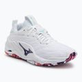 Handball shoes Mizuno Wav Stealth Neo 2 white/violet indigo/camellia rose