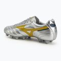 Men's football boots Mizuno Morelia II Club Md galaxy silver/gold/gold 3