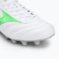 Men's football boots Mizuno Morelia II Club Md white/neon green/galaxy silver 7