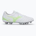 Men's football boots Mizuno Monarcida Neo III Select Md white/neon green 2