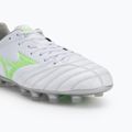 Men's football boots Mizuno Morelia Neo IV Pro Md white/neon green/cool gray 3c 7