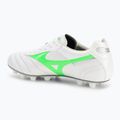 Men's football boots Mizuno Morelia II Elite Md white/neon green/galaxy silver 3