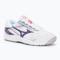 Mizuno Cyclone Speed 5 volleyball shoes white/violet indigo/camellia rose