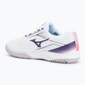 Mizuno Cyclone Speed 5 volleyball shoes white/violet indigo/camellia rose 3
