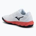 Men's tennis shoes Mizuno Wave Enforce Court AC white/baritone blue/calypso coral 3