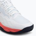 Men's tennis shoes Mizuno Wave Enforce Court AC white/baritone blue/calypso coral 7