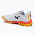 Men's tennis shoes Mizuno Wave Exceed Tour 6 AC white/fiery coral 2/citrus 3