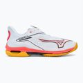 Mizuno Wave Exceed Tour 6 CC tennis shoes white/baritone blue/fiery coral 2 2