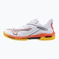 Mizuno Wave Exceed Tour 6 CC tennis shoes white/baritone blue/fiery coral 2