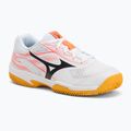 Children's tennis shoes Mizuno Break Shot 5 Jr CC white/calypso coral/citrus
