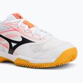 Children's tennis shoes Mizuno Break Shot 5 Jr CC white/calypso coral/citrus 7