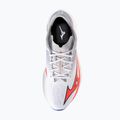 Men's running shoes Mizuno Wave Rebellion Flash 3 white/fiery coral 2/iris bloom 7