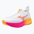 Mizuno Neo Zen white/tang orange/pink tetra running shoe 10