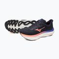 Women's running shoes Mizuno Wave Sky 9 odyssey gray/striking coral/iris bloom 9