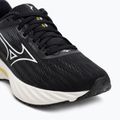 Women's running shoes Mizuno Wave Inspire 21 black/white/vibrant yellow 7