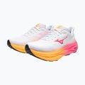 Mizuno Wave Sky 9 white/tang orange/pink tetra running shoe 8