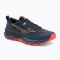 Men's running shoes Mizuno Wave Daichi 9 baritone blue/citrus/fiery coral 2