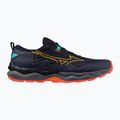 Men's running shoes Mizuno Wave Daichi 9 baritone blue/citrus/fiery coral 2