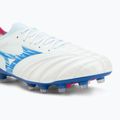 Men's football boots Mizuno Morelia Neo IV β Japan Fg white/tanager turquoise/pink tetra 7