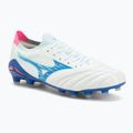 Men's football boots Mizuno Morelia Neo IV Β Elite MD white/tanager turquoise/pink tetra