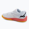 Mizuno Thunder Blade Z white/fiery coral 2/citrus volleyball shoe 3